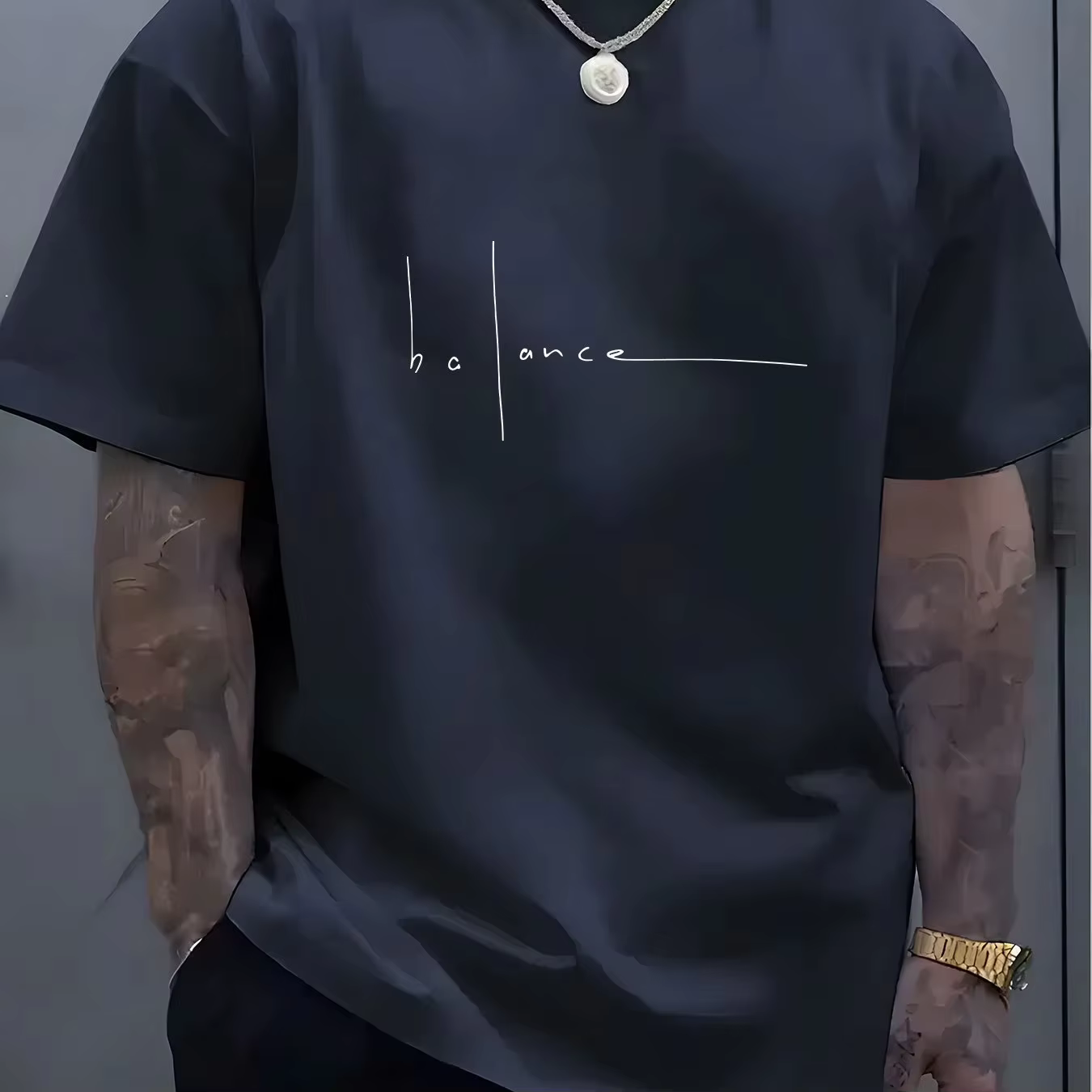 Nouveau T-shirt homme été 2026 tendance décontracté sport ample imprimé 3D lettres col rond manches courtes