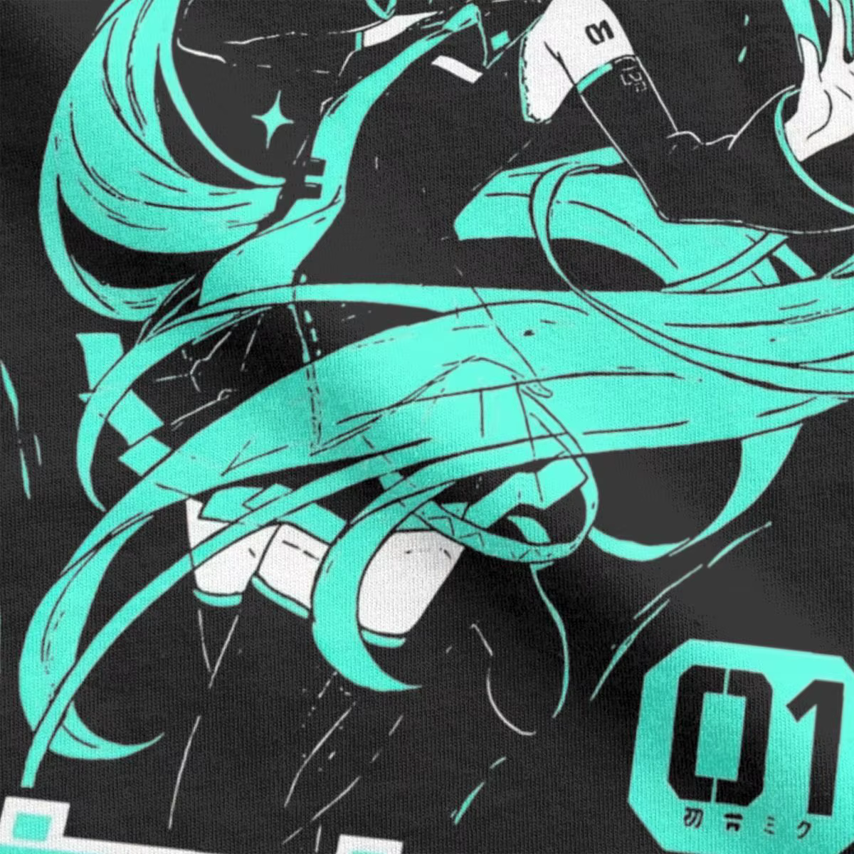 Hatsune Miku Anime T-shirt en coton pour hommes