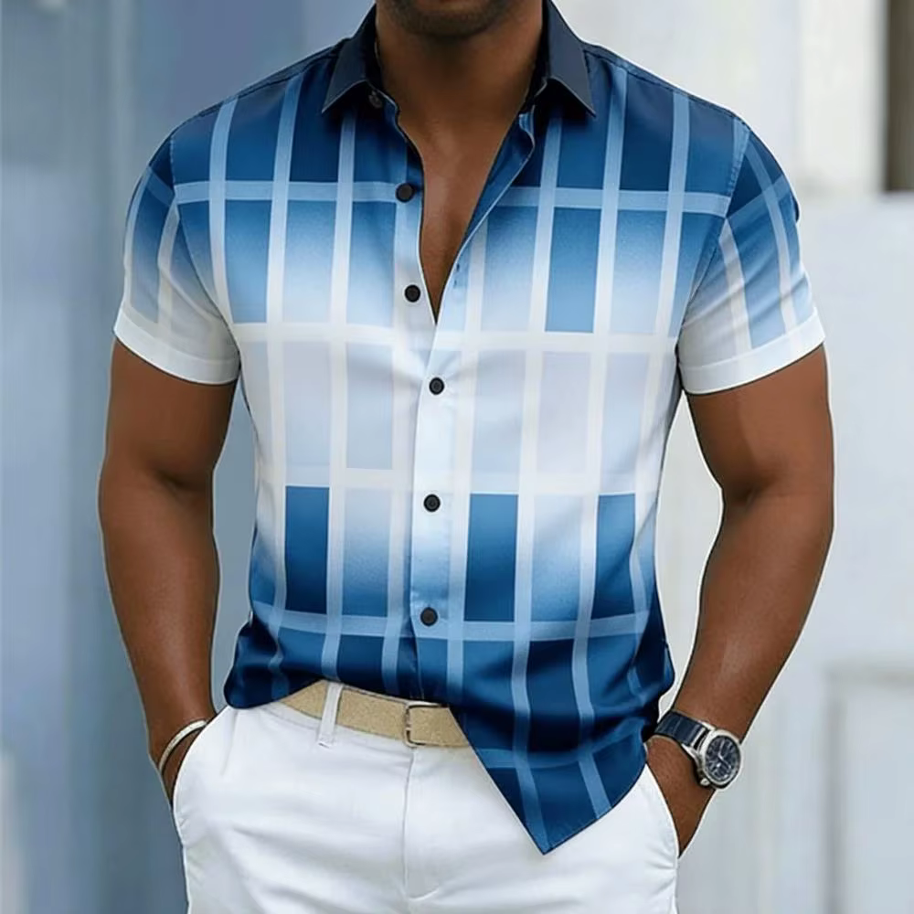 Chemise décontractée sportive imprimée en 3D