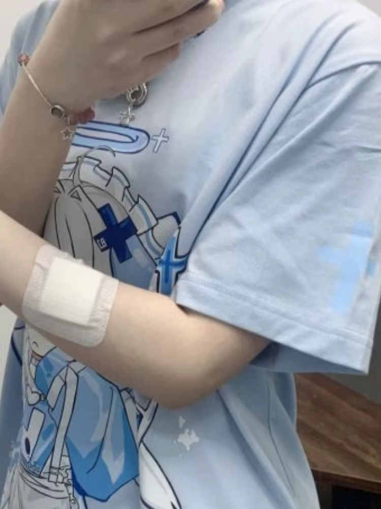 T-shirt imprimé dessin animé japonais Harajuku pour femmes