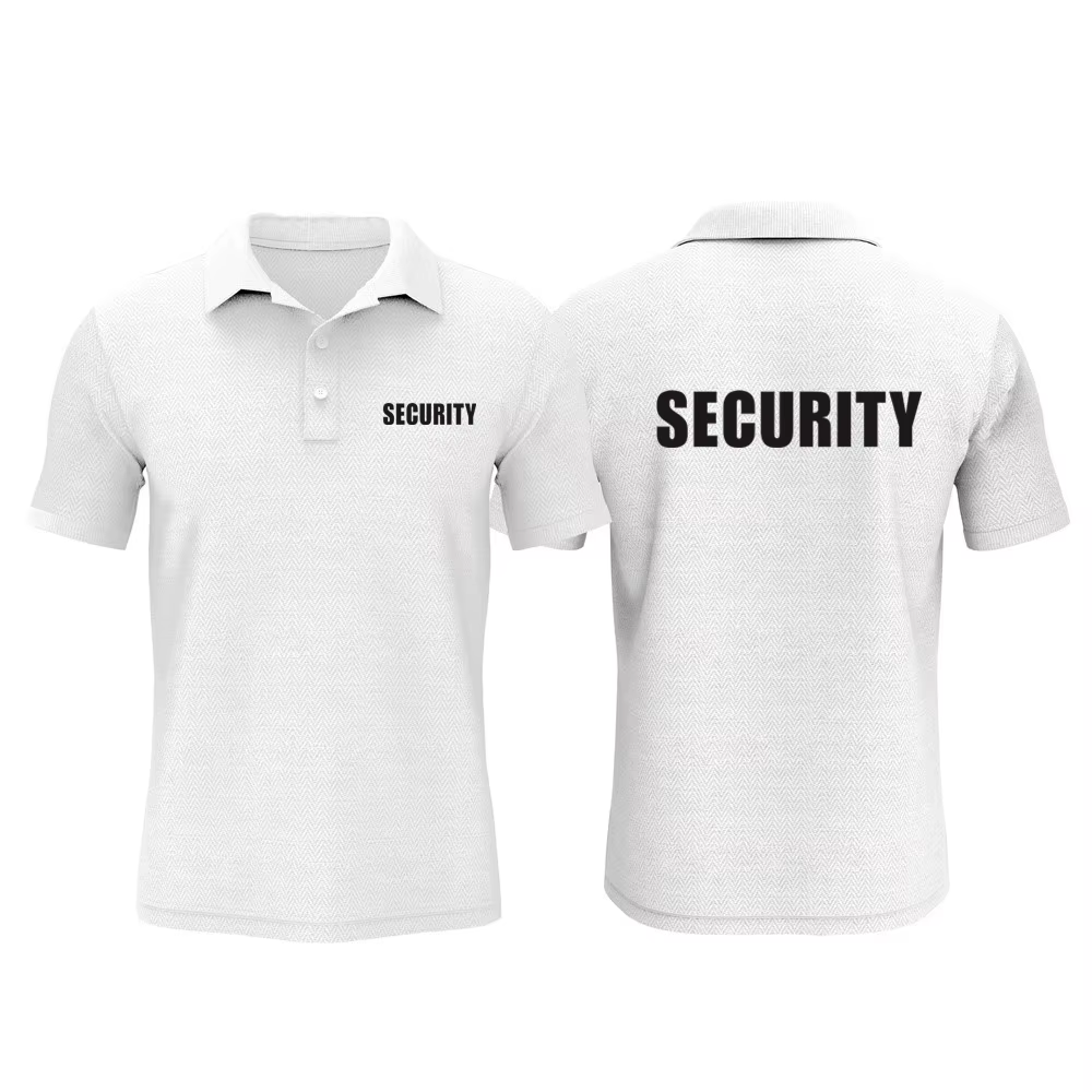Polo de sécurité été hommes décontracté personnel événement travail vêtements t-shirts coton à manches courtes dessus frais OT-036