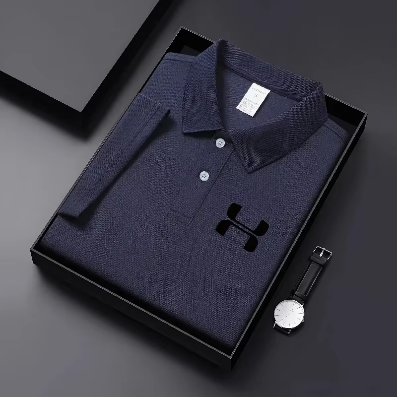 Nouveau Polo Homme Couleur Unie 2026 – T-shirt Boutonné à Manches Courtes