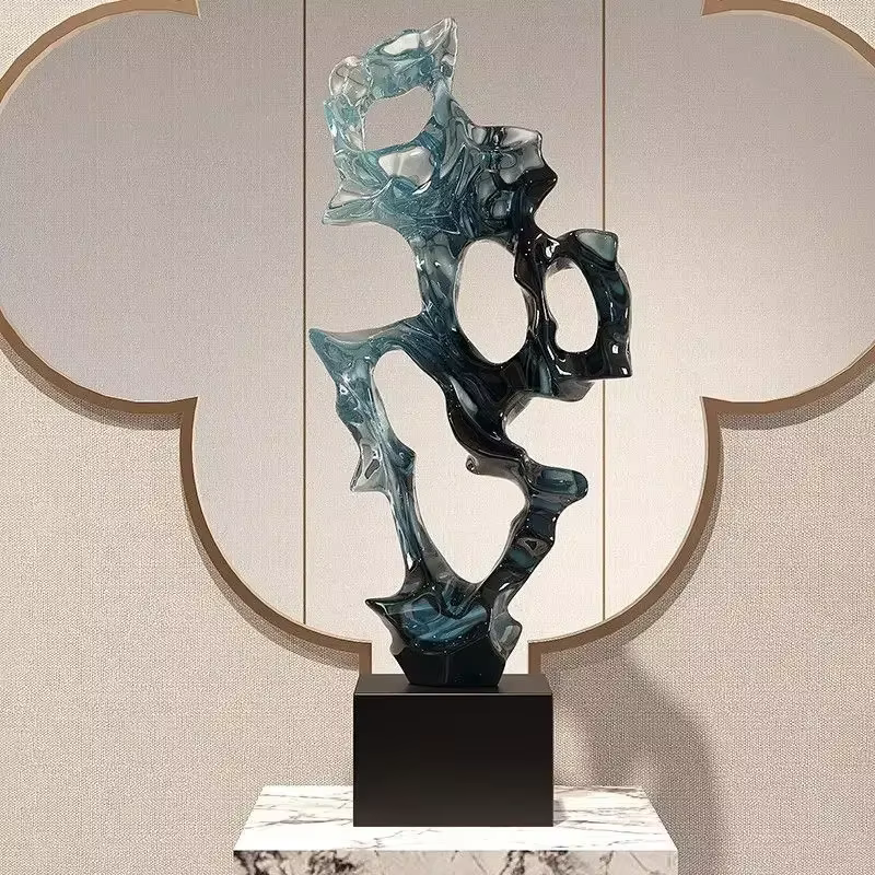 Lumière chaude de luxe, Simple, abstraite, haut de gamme, Sculpture, ornement, étagère, cadeau, salon, porche, armoire à vin, décoration