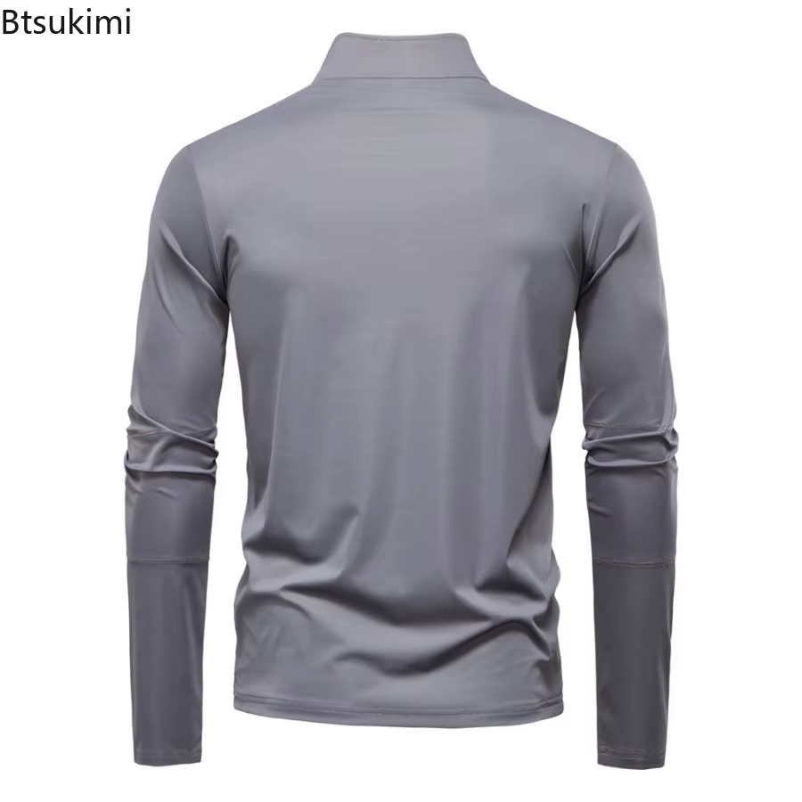 Nouvelle Collection Printemps-Été 2026 – T-shirt Anti-UV UPF100+ à Manches Longues et Demi-Zip pour Homme – Idéal Pêche et Randonnée en Extérieur
