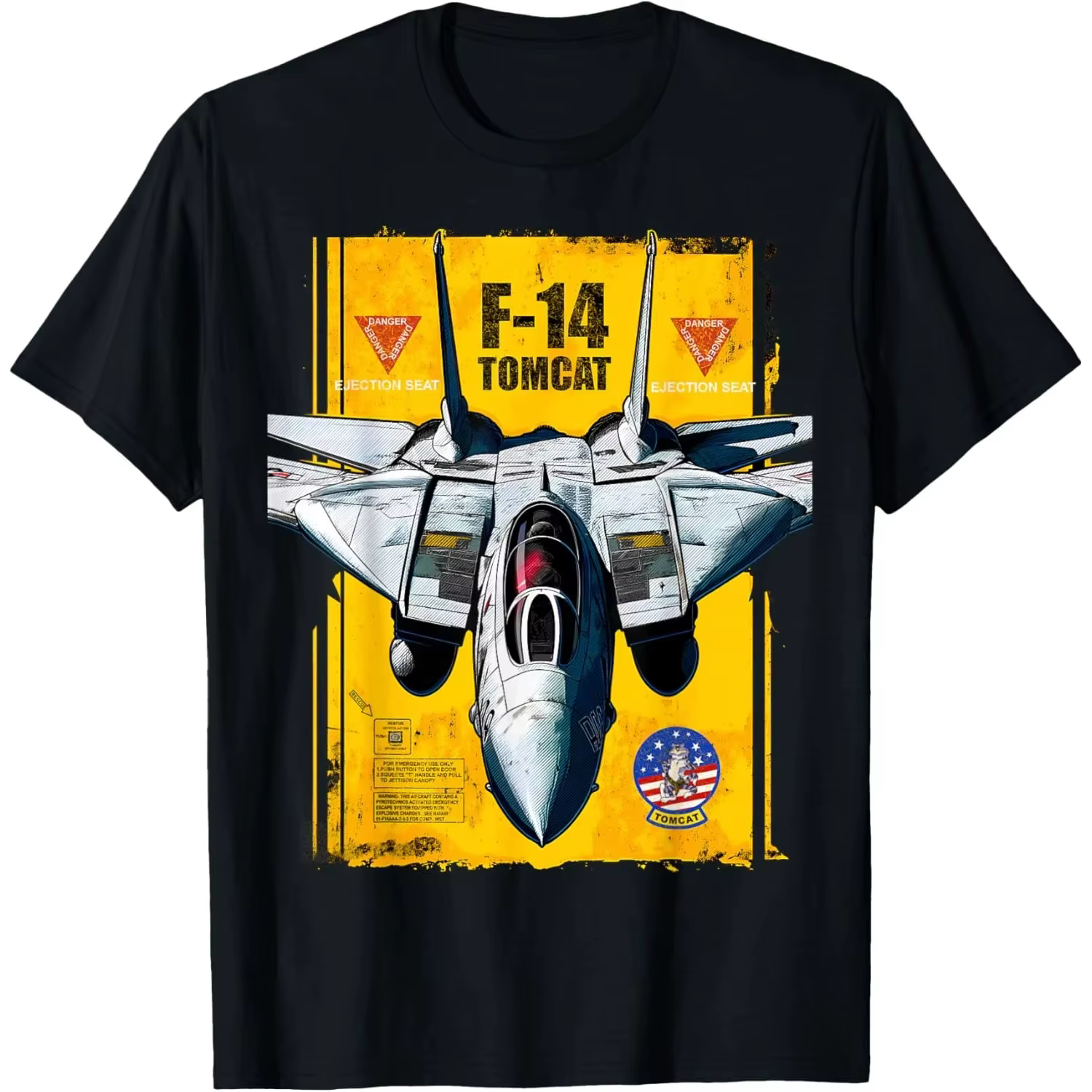 T-shirt graphique F-14 Tomcat Fighter Jet pour hommes