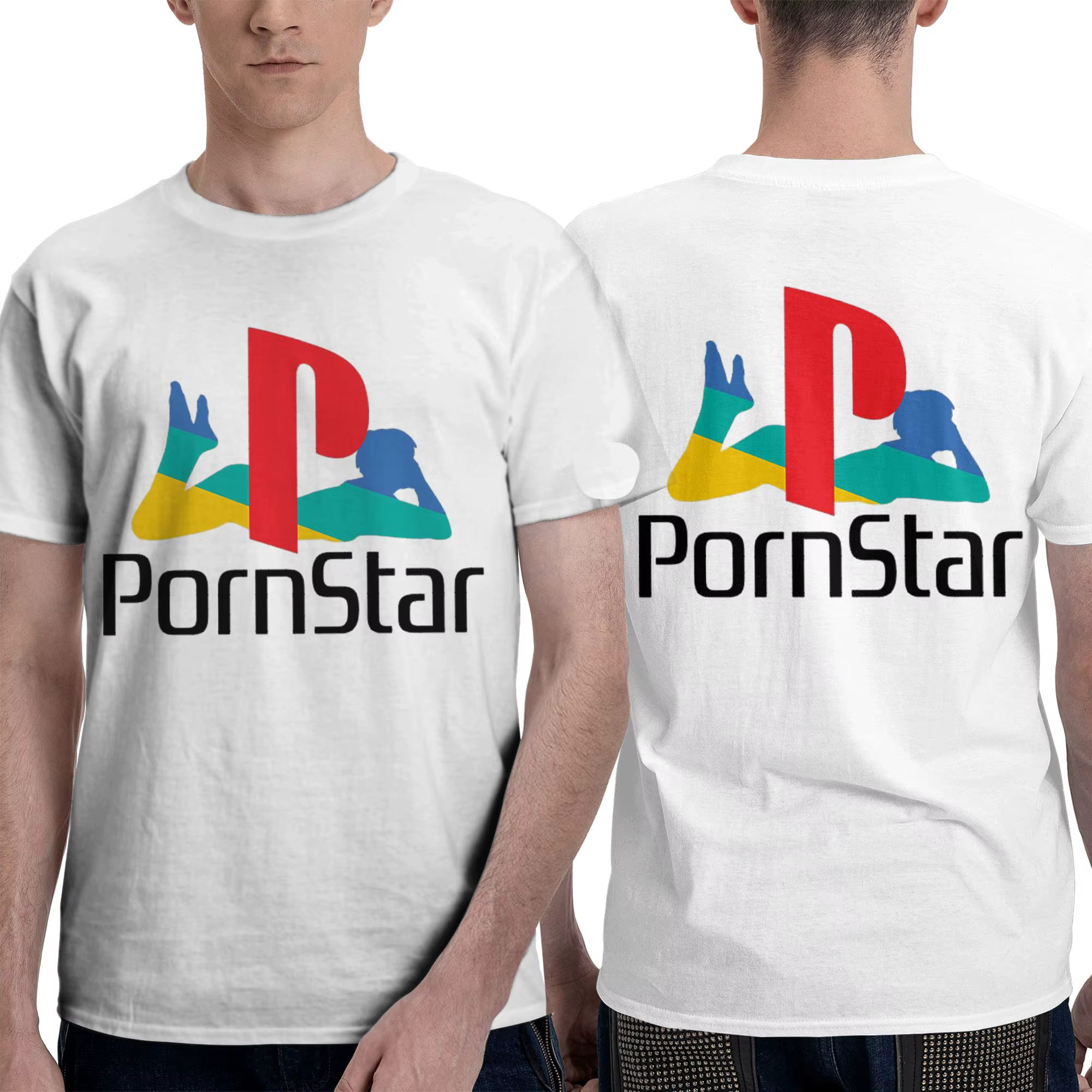 T-shirt blanc Ps Pron Star 100% coton pour hommes