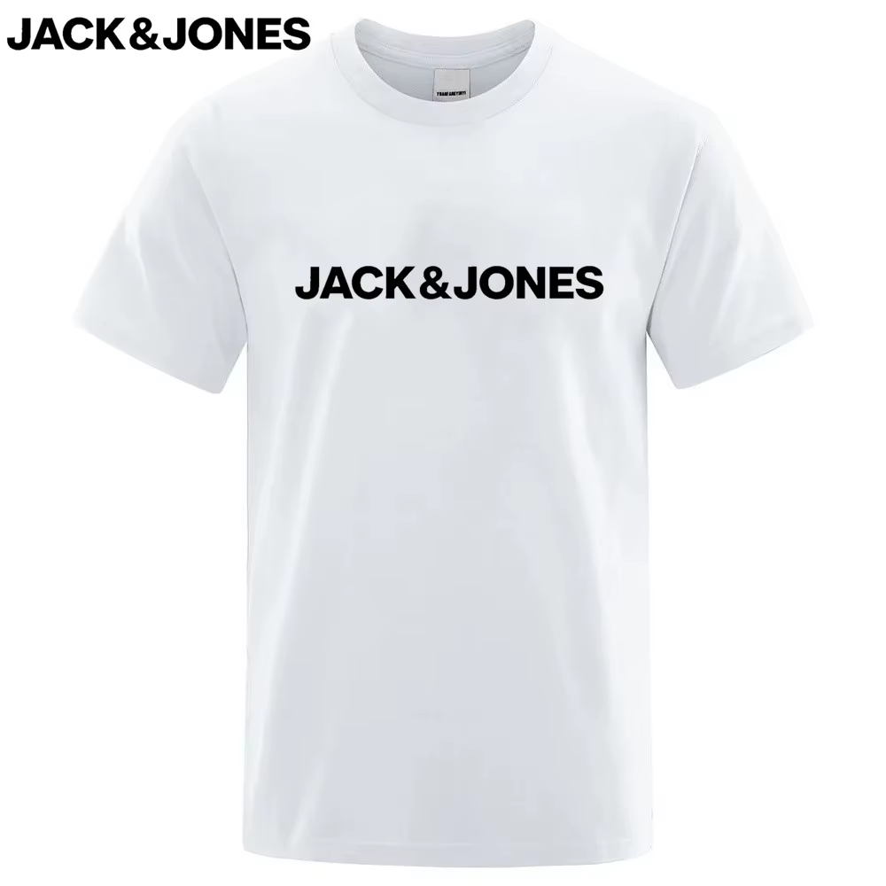 100% pur coton Jack Jones T-shirts d'été pour hommes et femmes