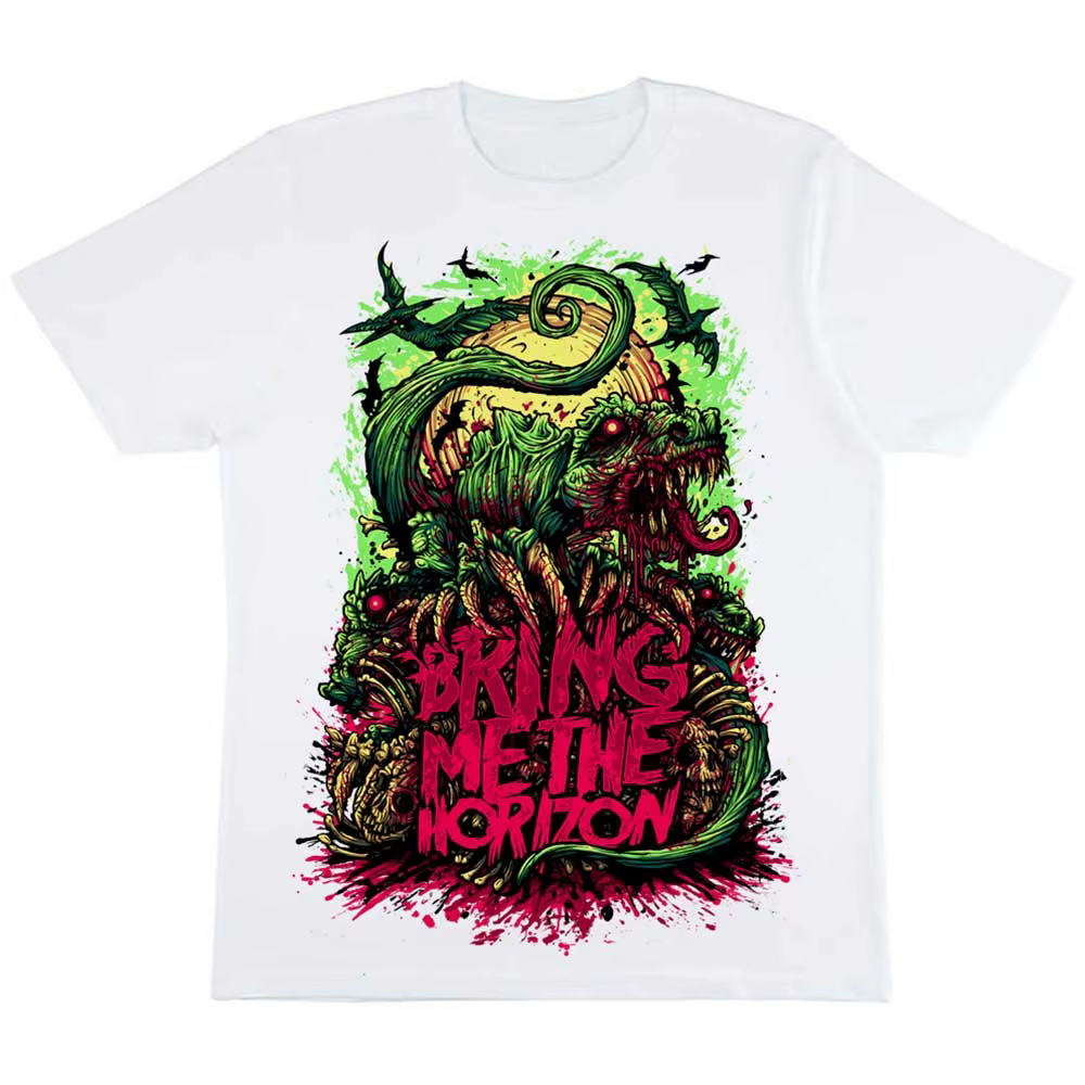 T-Shirt Nun Bring Me The Horizon en coton pour hommes et femmes