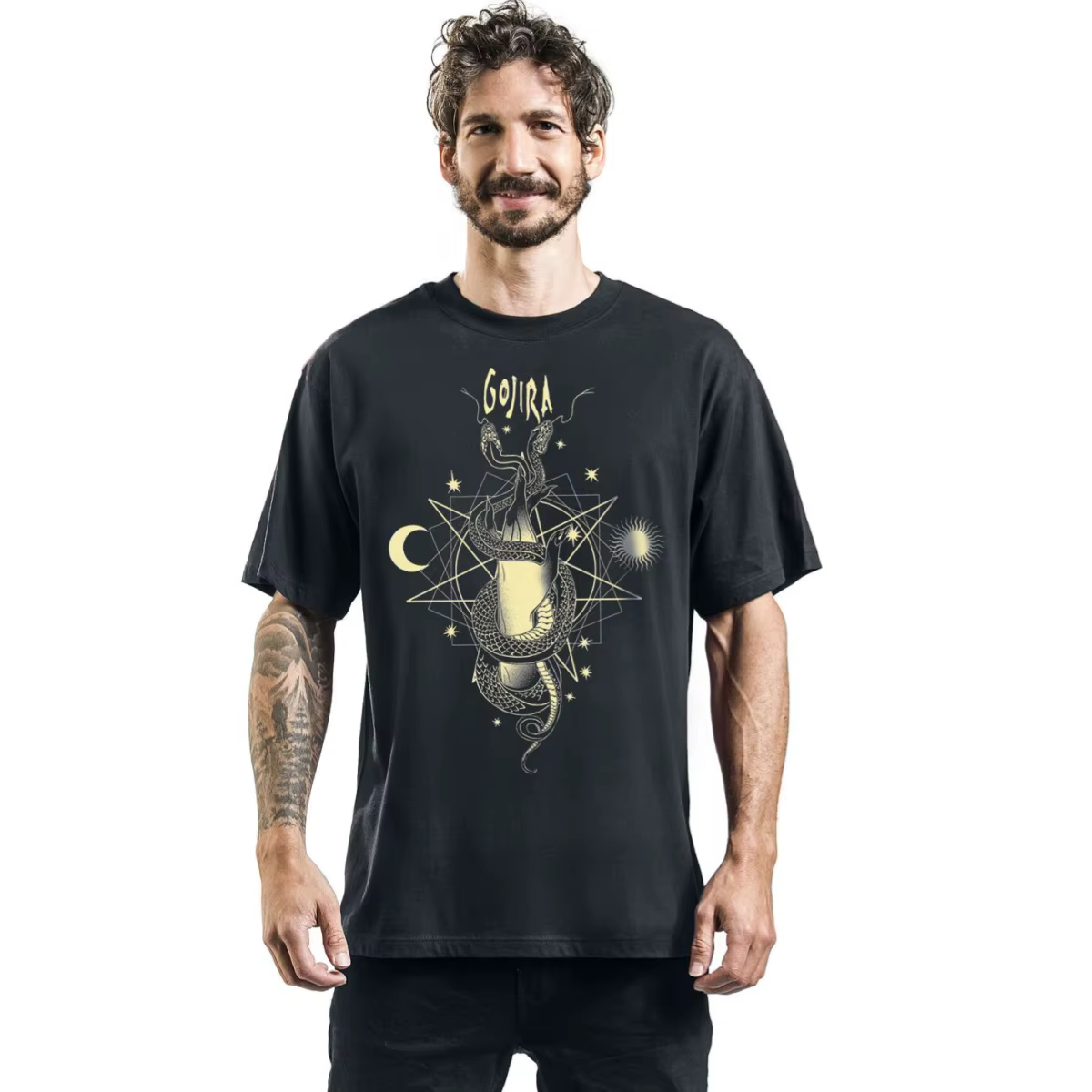 T-shirt en coton graphique Gojira unisexe