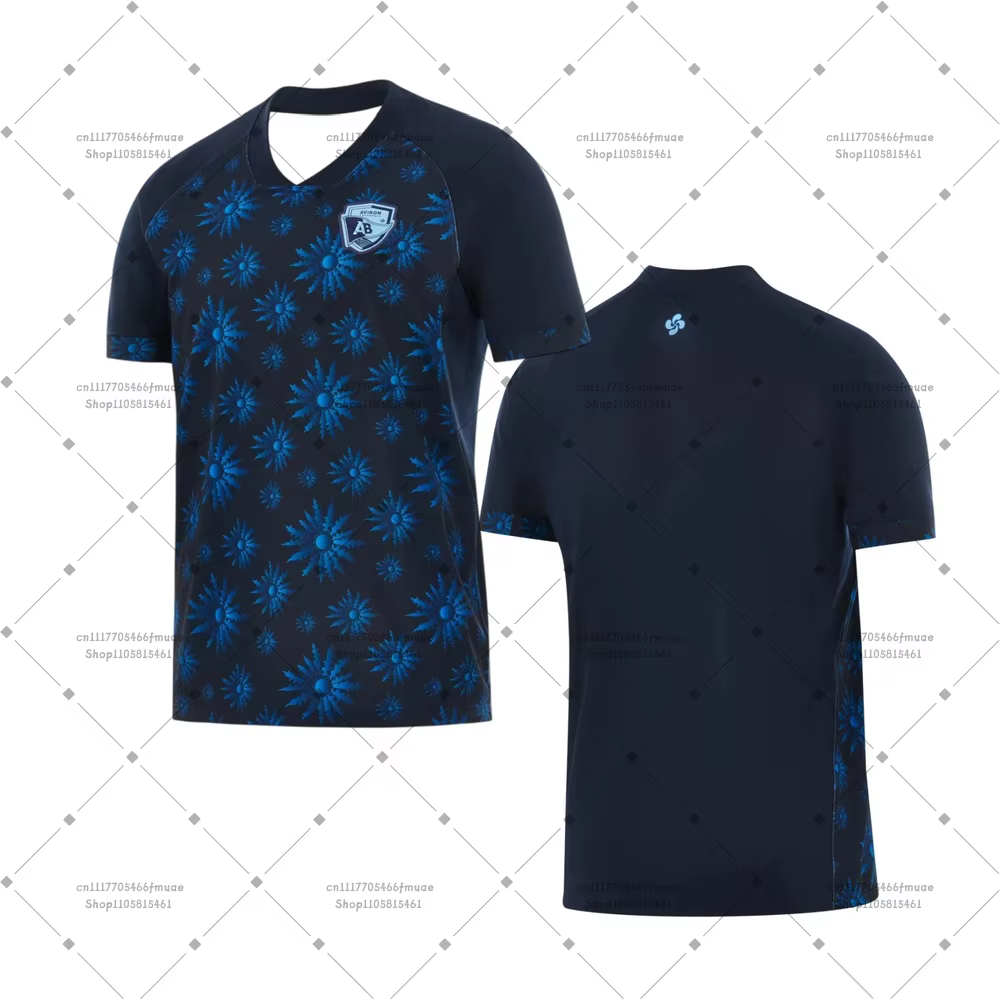 France 2026/27 Nouveau T-shirt de rugby TOP 14 Aviron Bayonnais, maillot de rugby familial respirant pour l'entraînement et les sports de plein air, séchage rapide, pour hommes