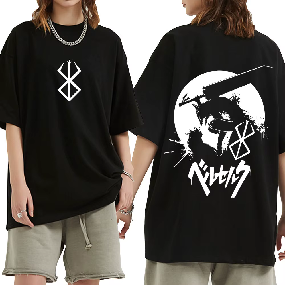 Anime japonais Berserk Guts graphique T-shirt hommes femmes Cool Manga Vintage