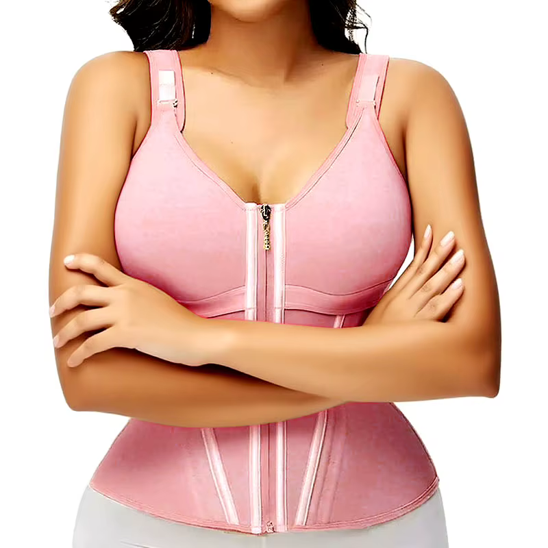 Léopard minceur gaine taille formateur Corset gilet avec fermeture éclair Fajas colombien ceinture corps Shaper Shapewear sport chemise débardeur