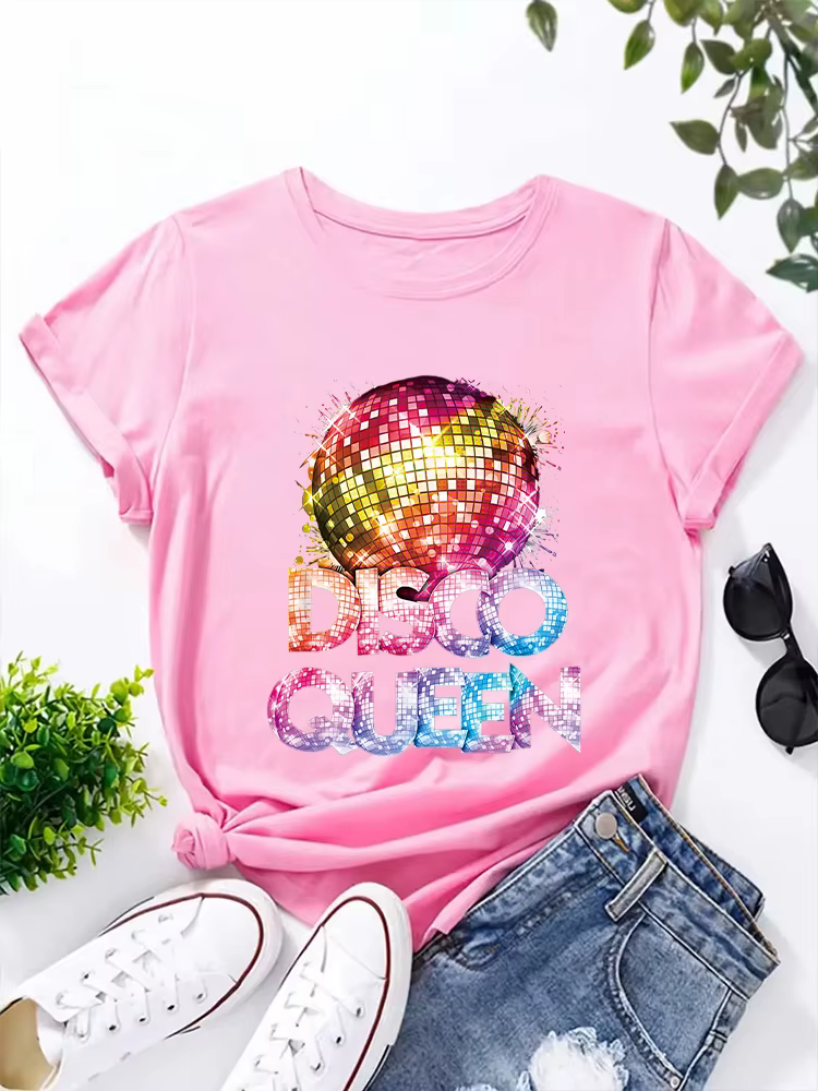 T-shirt à col rond pour femme