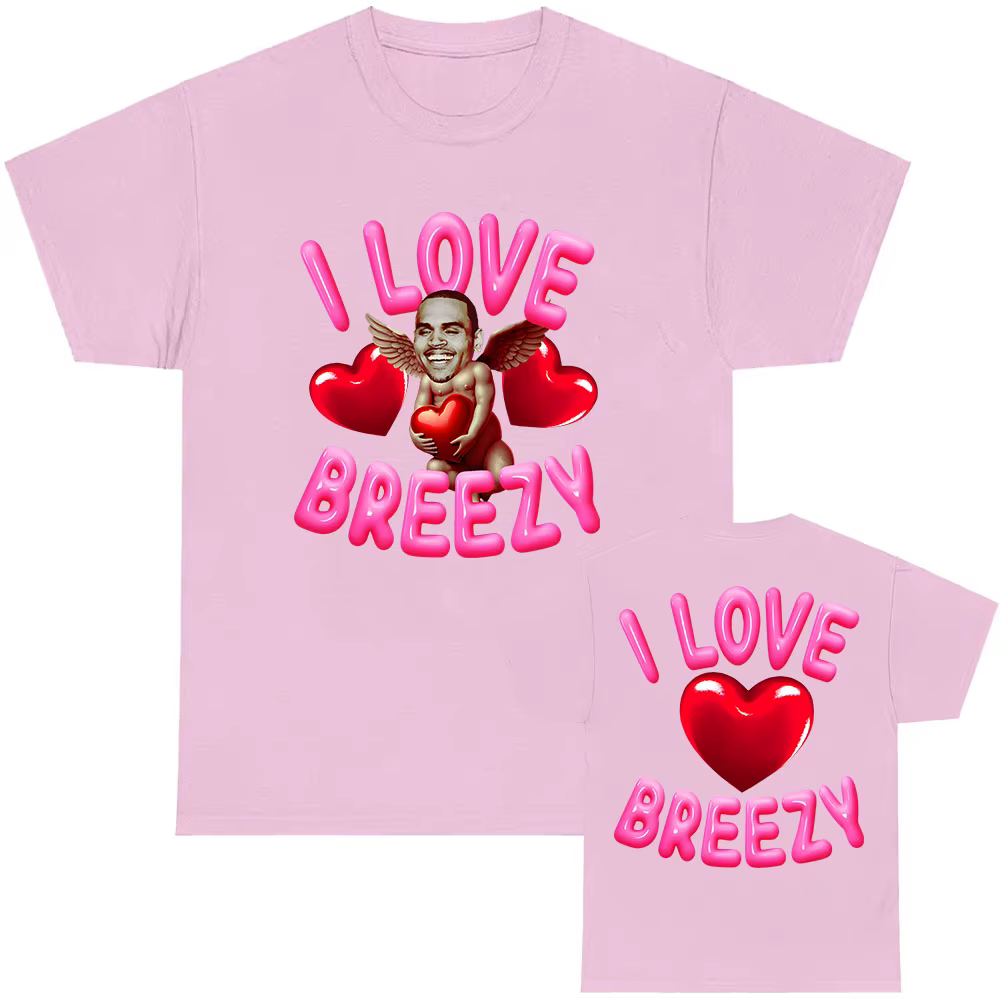 J'aime Breezy Chris Brown T-shirt décontracté à manches courtes hommes t-shirts coton de haute qualité unisexe