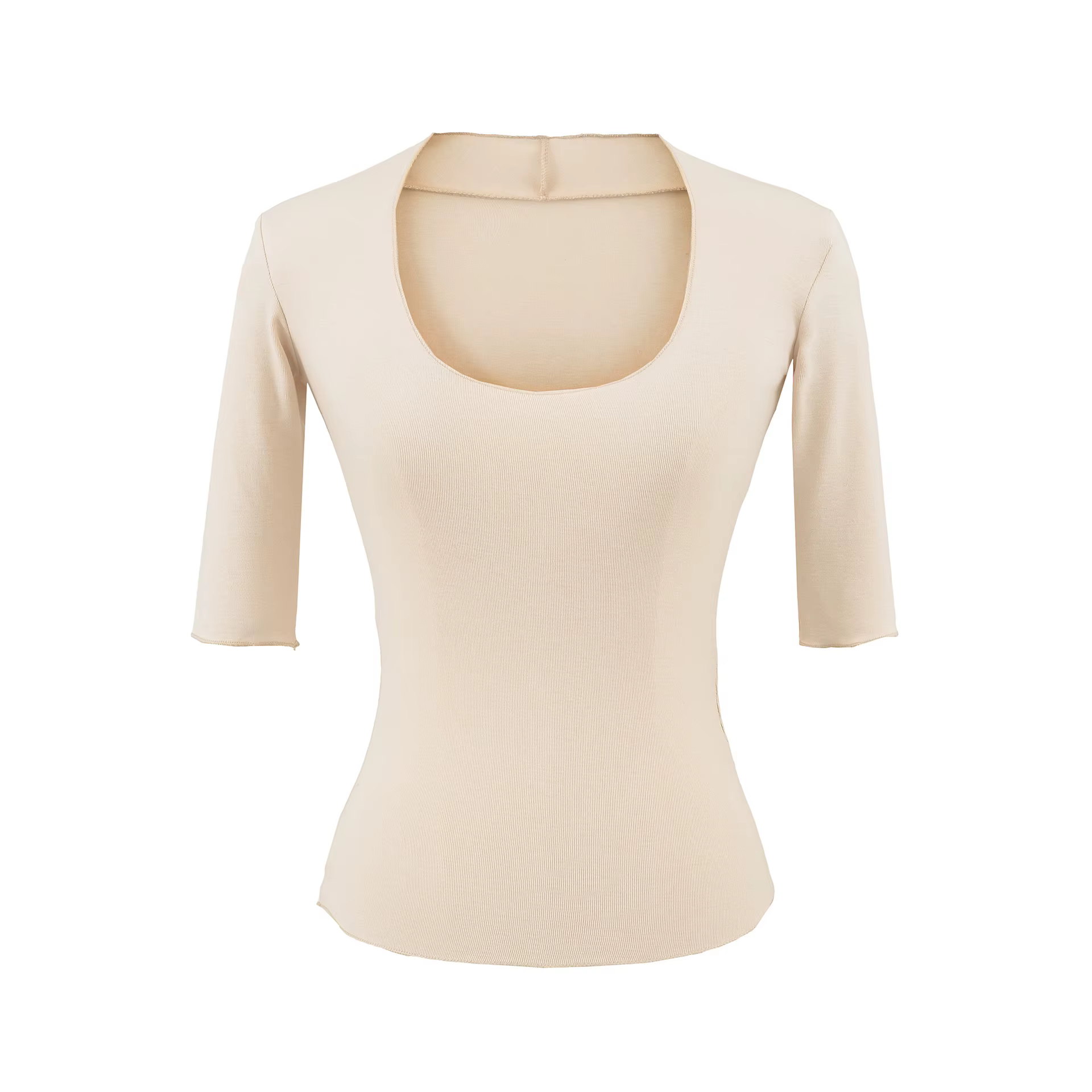 T-shirt à manches longues en coton et élasthanne pour femme