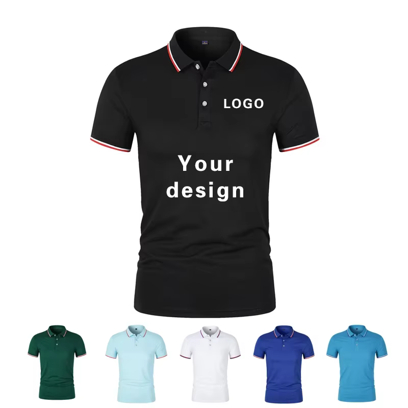 Polo brodé à manches courtes pour hommes et femmes