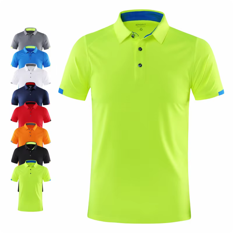 Sport décontracté séchage rapide revers à manches courtes POLO combinaison de cyclisme costume de Fitness pour hommes