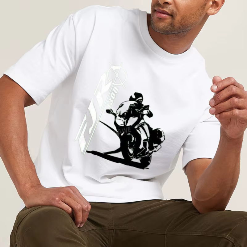 Offres spéciales nouvelle marque-vêtements T-Shirts hip-hop Simple épissage T-Shirt hauts FJR 1300 T-Shirt moto pour les Fans d'équitation T-Shirt