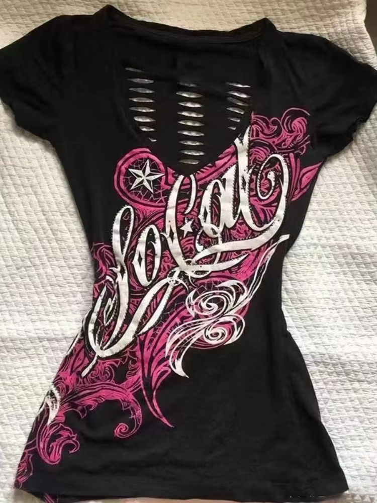 T-shirts courts à manches courtes pour femmes