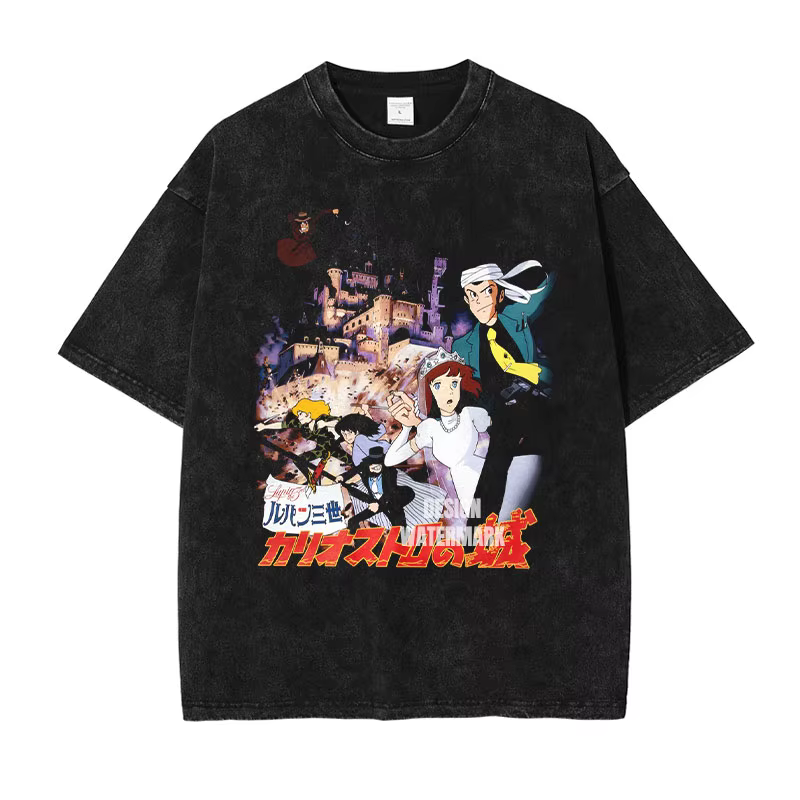 Anime L-Lupin le troisième T-Shirt Vintage lavé