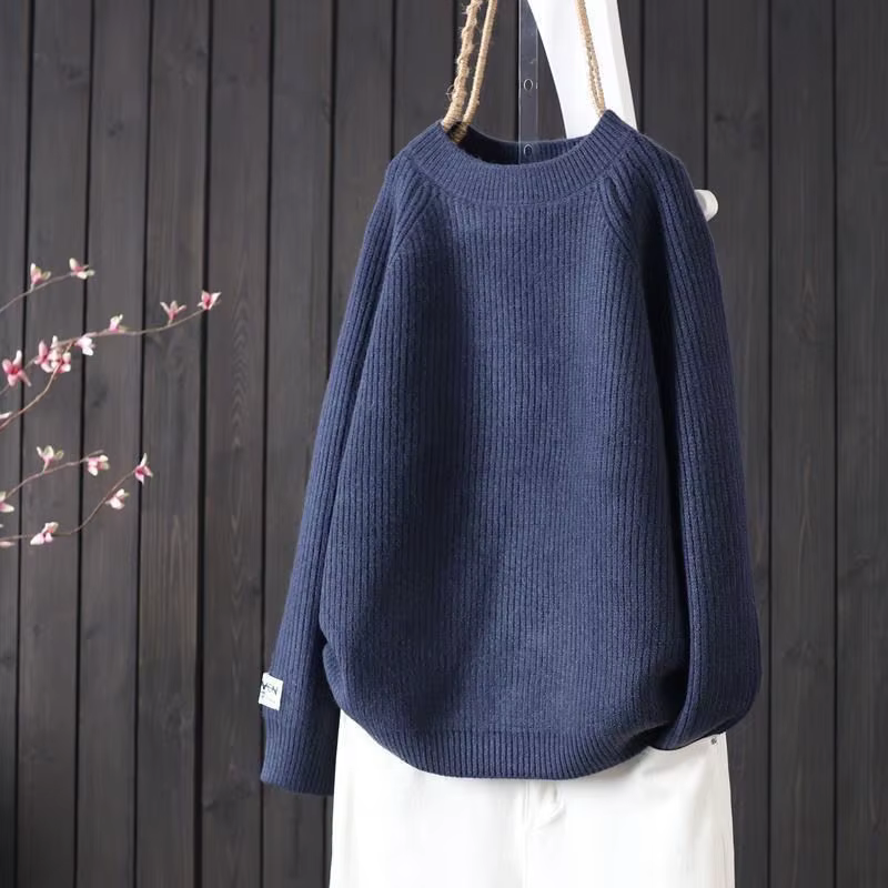 Pull en cachemire pour femmes 2025 tendance Style coréen col rond mode épais Crochet hauts vêtements