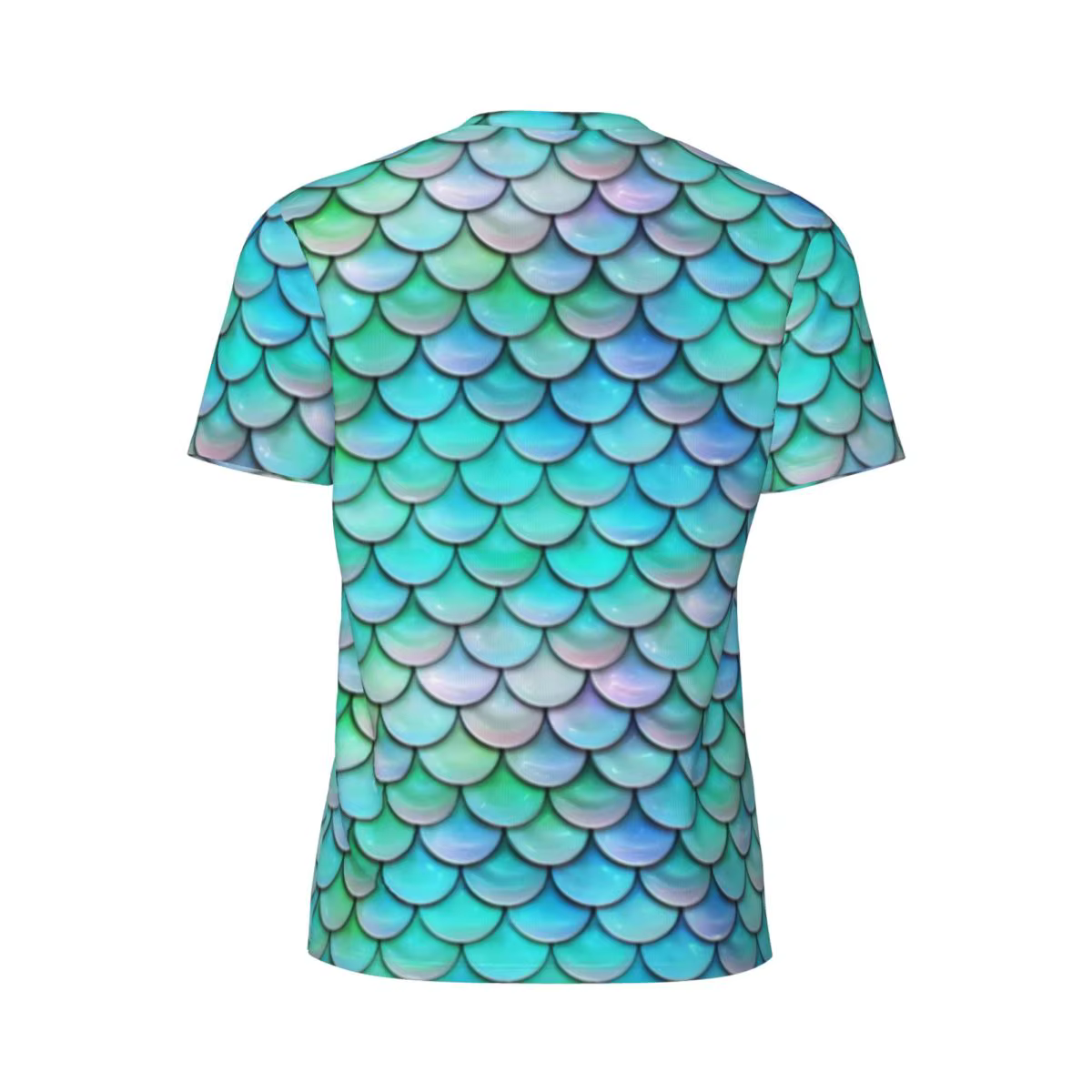 Vêtements de sport sirène mystique t-shirt écailles de poisson colorées T-Shirts populaires homme Streetwear