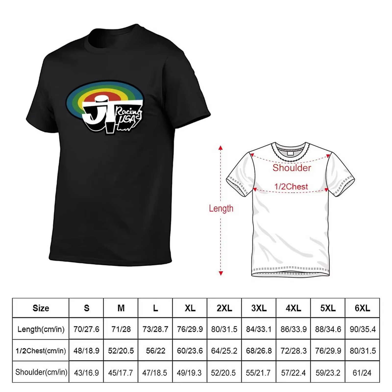 JT Racing-T-shirt BMX vintage pour hommes