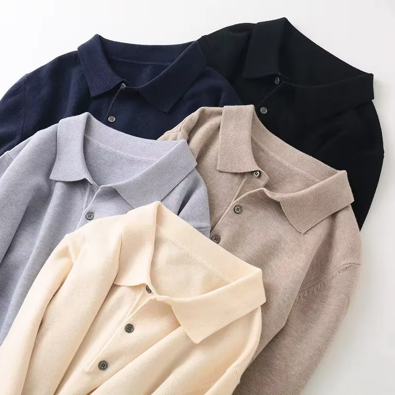 Polo à manches longues pour hommes