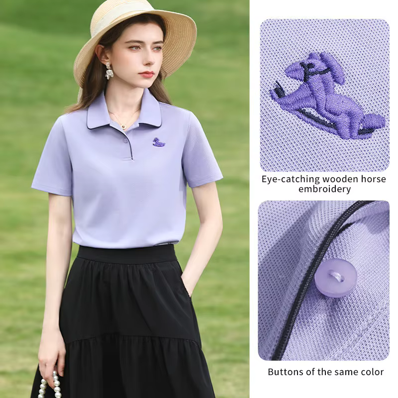 I BELIEVE YOU Polo violet pour femme
