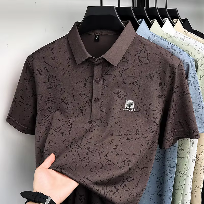 Polo à manches courtes pour homme avec revers