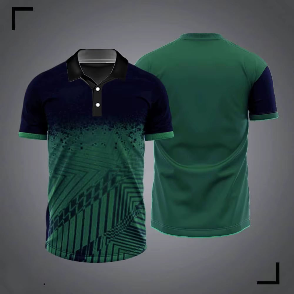 Polo à rayures dégradées imprimé en 3D pour homme – Vêtement respirant pour le sport et le golf