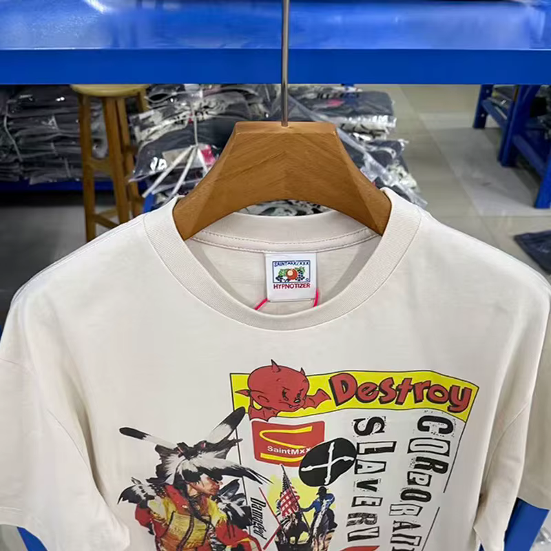 T-shirt Homme Oversize en Coton Blanc Ciment de Qualité Supérieure