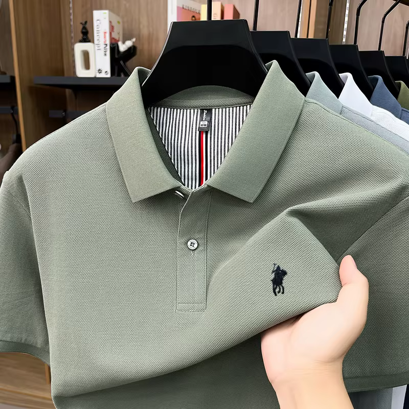 Marque haut de gamme à manches courtes polo pour hommes 100% coton été luxe poney broderie Designer nouveau mode Golf Business Casual t - shirt