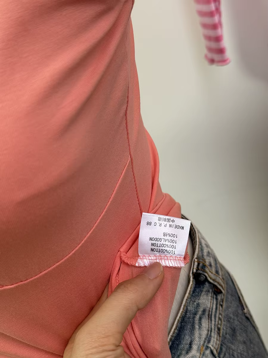 T-shirts sans manches à col en V orange pour femmes