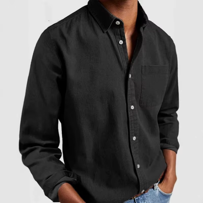 Chemise en tissu Denim européen et américain