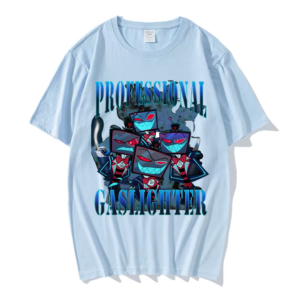 Helluva Boss Hazbinhotel VOX T-shirt imprimé Hip Hop unisexe Streetwear à manches courtes en vrac mâle coton t-shirts