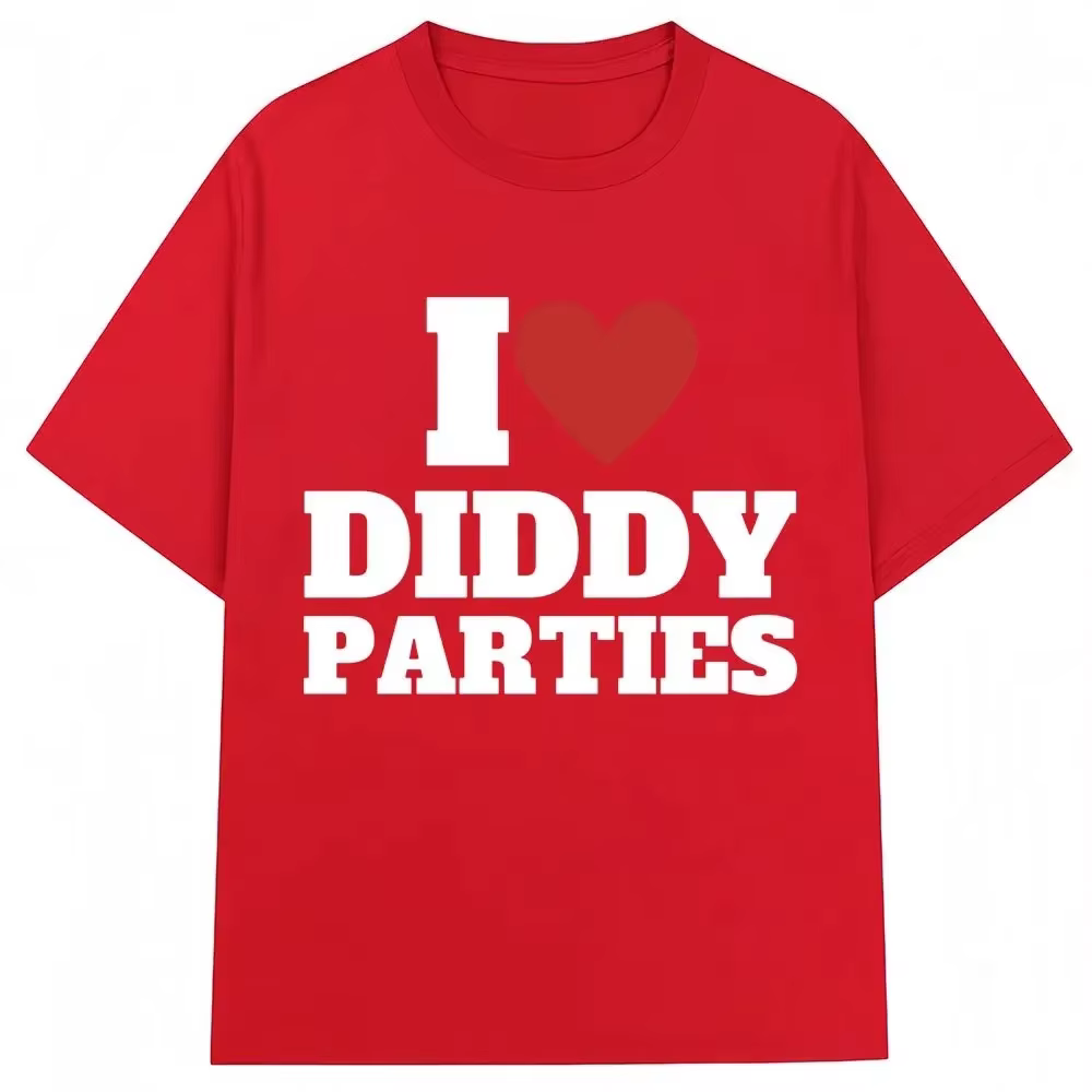 J'aime les fêtes drôle impression T-shirt nouveauté créativité mode hommes femmes à manches courtes surdimensionné col rond T-shirt cadeaux