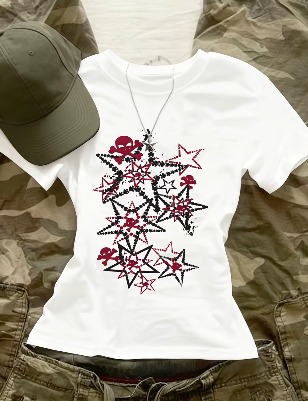 T-shirt imprimé tendance pour femmes