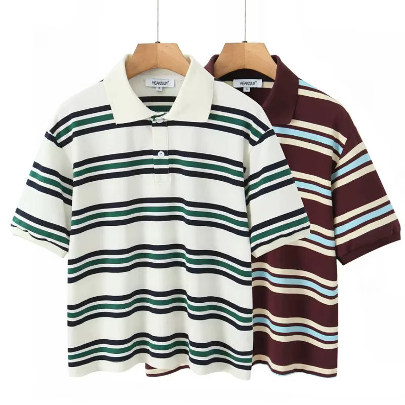 T-shirt ample à col polo