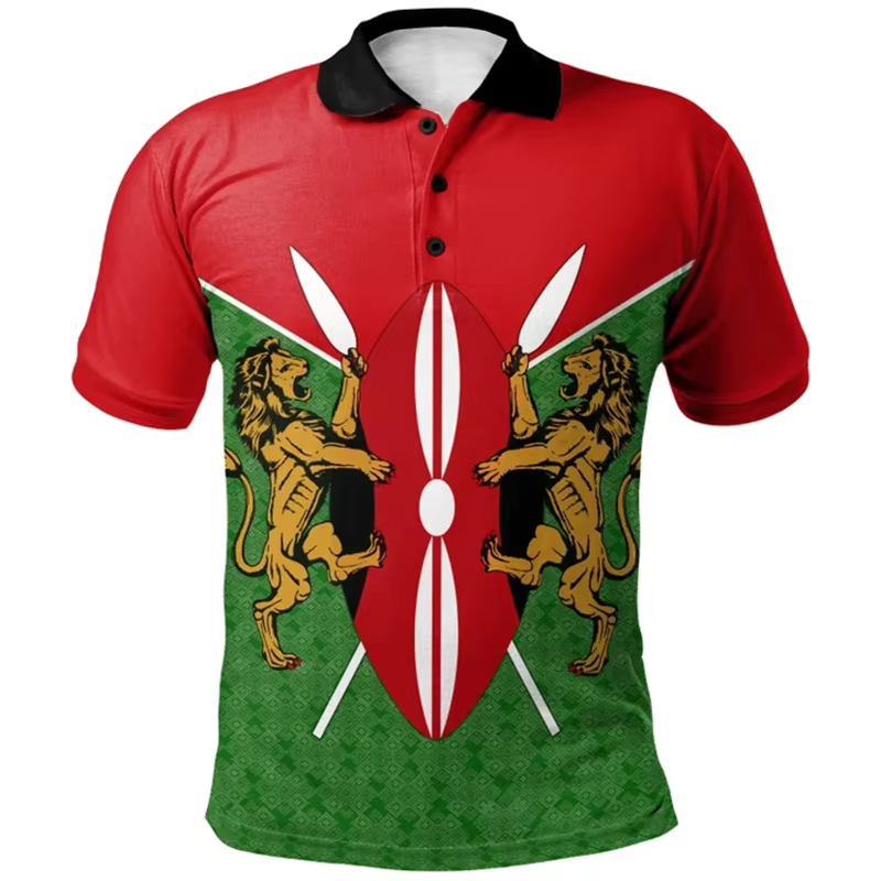 Polo imprimé 3D pour hommes