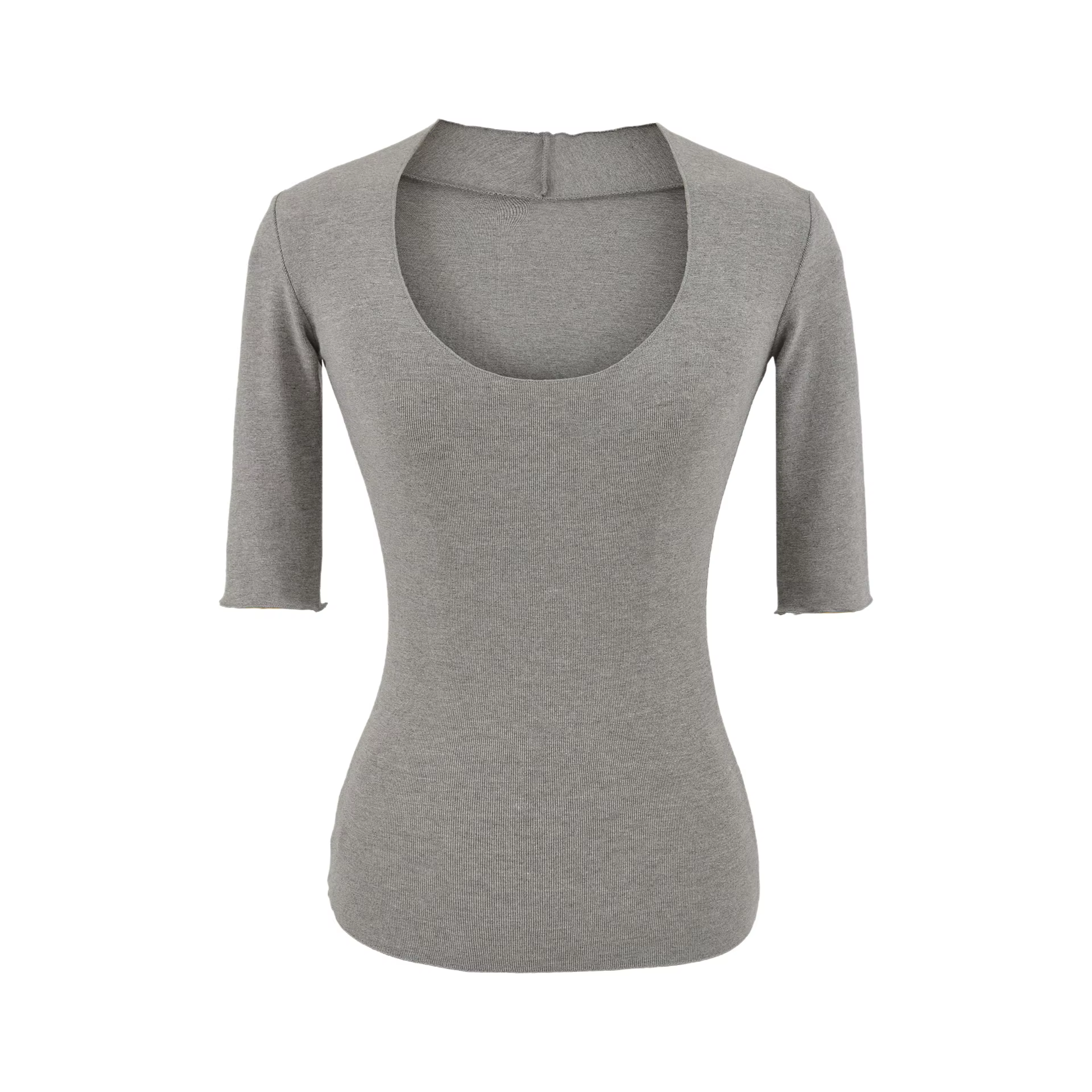 T-shirt à manches longues en coton et élasthanne pour femme