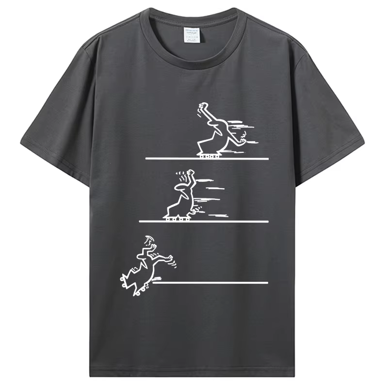 Skateboard La Linea t-shirt classique mode hommes coton col rond