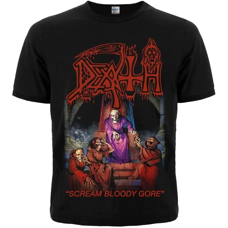 Mort "Scream Bloody Gore" T-Shirt noir cannibal cadavre obituaire