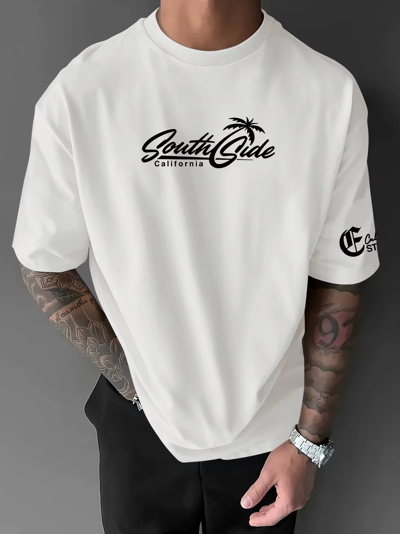 Nouveau T-shirt graphique palmier coucher de soleil tropical 2026