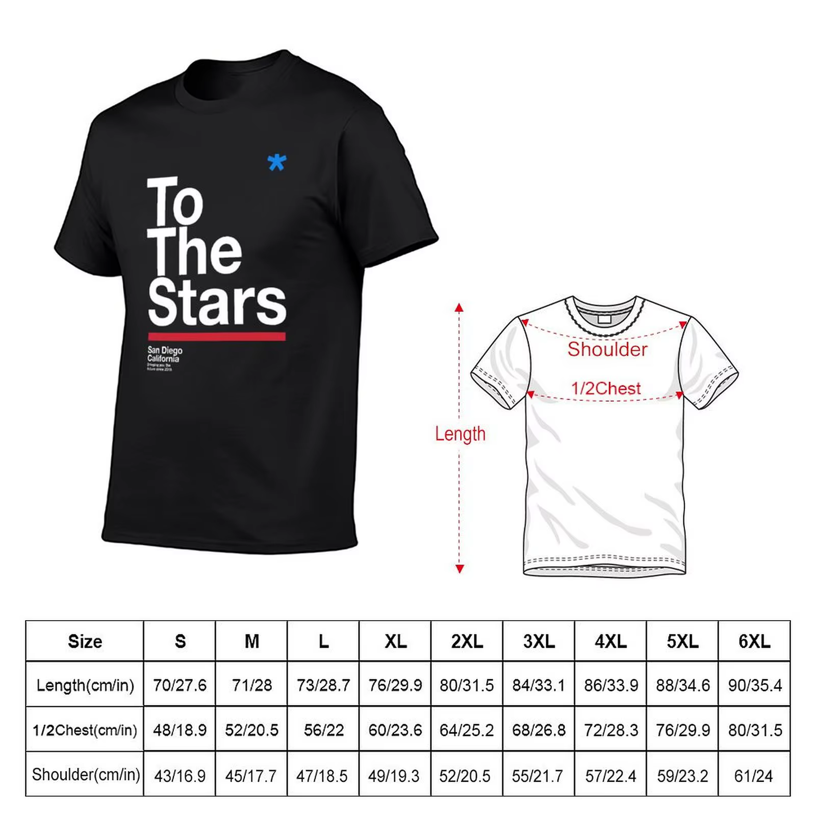 To The Stars T-Shirt vêtements mignons sweat sublime hommes t-shirts graphiques