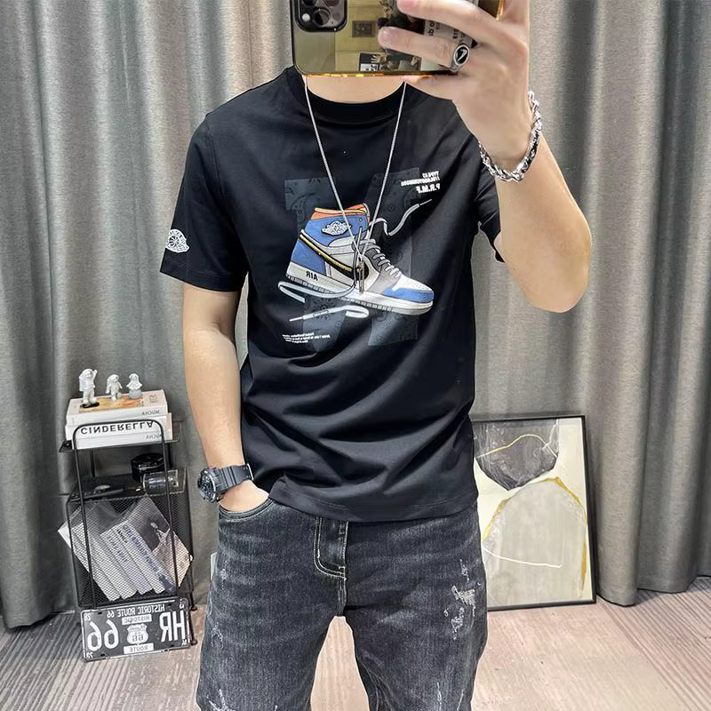 Anime t-shirt pour hommes impression graphique haut dessins vêtements Katoen