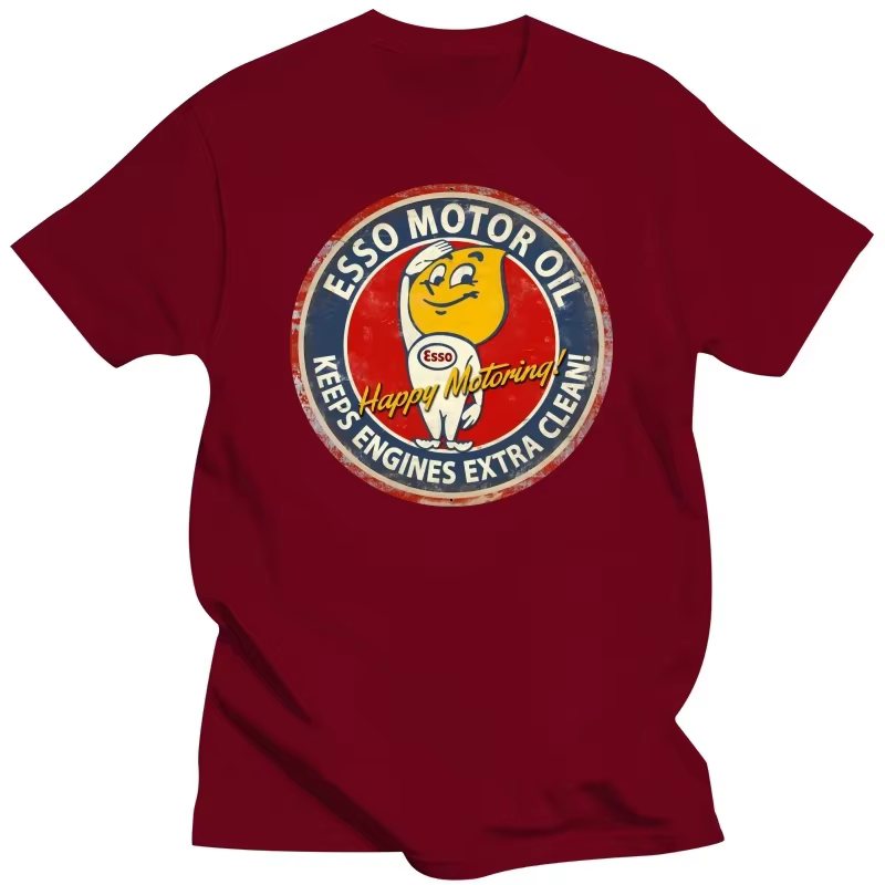 T-shirt logo Esso, rétro, gazole