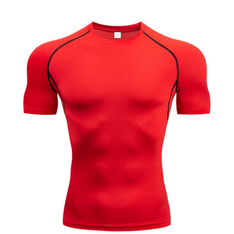 T-shirt de sport de compression à séchage rapide pour hommes