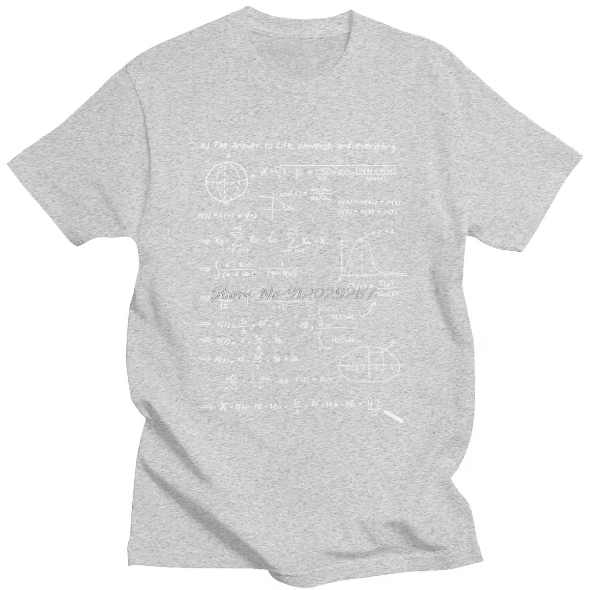 T-shirt mathématique drôle signifiant de vie chemise hommes coton à manches courtes Humor