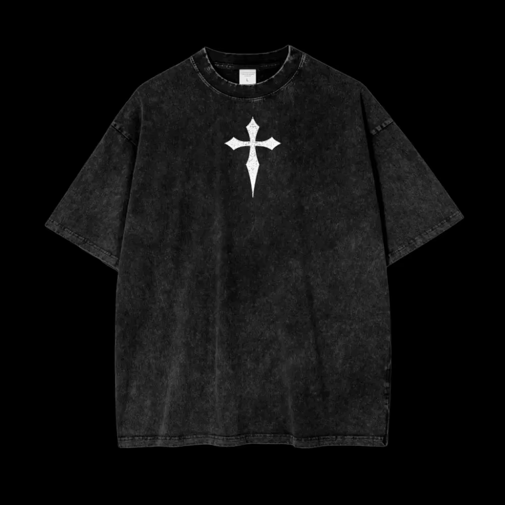 Anime Jojo's Bizarre Adventure jésus imprimé T-shirt hommes haute qualité coton t-shirts rétro lavé